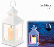 Carica l'immagine nel visualizzatore di Gallery, Lunartec Candle Lights - Lampada da cimitero a LED con Timer: Lanterna con Candela LED tremolante, Timer, Funzionamento 