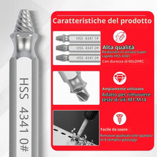 Carica l'immagine nel visualizzatore di Gallery, Flintronic 6 Pezzi Estrattore Viti Danneggiate Con 3 Punte Elicoidali