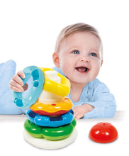 Carica l'immagine nel visualizzatore di Gallery, Clementoni Baby Stacking Rings, Anelli Impilabili, Torre di 5 Anellini, Bambini 6-36 Mesi, Gioco Prima Infanzia Made in 
