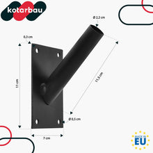 Carica l'immagine nel visualizzatore di Gallery, KOTARBAU® Portabandiere a 1 Vite, Asta per Bandiera, Bandiera Verniciata a Polvere, Colore Nero, Supporto per Bandiere d