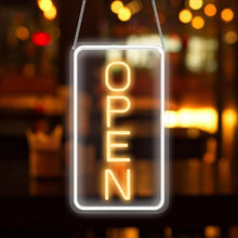 Carica l'immagine nel visualizzatore di Gallery, Pannello Neon Open - Led Open Sign - Pannello Lumino USB 5V Acrilico Trasparente per Negozio, Café, Bar, Salon, Store, C
