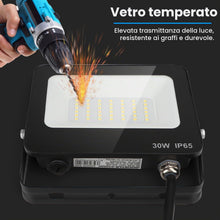 Carica l'immagine nel visualizzatore di Gallery, Aigostar- Faretto led 30W da esterno bianco freddo,super illuminoso faretti led 2450 lumen 6500k, impermeabile IP65 per 