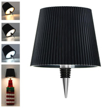 Carica l'immagine nel visualizzatore di Gallery, Beaeet lampada bottiglia LED Nero, ricaricabile USB-C, senza fili, IP54, 3 tonalità dimmerabili, per bottiglie in vetro 