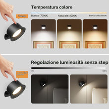 Carica l'immagine nel visualizzatore di Gallery, FULEN Lampada da Parete a LED, Lampada da Parete Touch Telecomando 3 Colori Luminosità Dimmerabile 3200mAh Batteria Rica