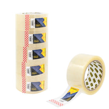Carica l'immagine nel visualizzatore di Gallery, Idena 90130 - Nastro trasparente, 50 mm x 66 m, 6 rotoli di nastro silenzioso, ideale per traslochi e spedizioni