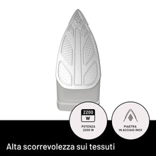 Carica l&#39;immagine nel visualizzatore di Gallery, Imetec ZeroCalc Z1 2500 - Ferro da Stiro a vapore - Tecnologia Anticalcare -Piastra Acciaio Inox - 2200 Watt, Colpo Vapore 120 g - Tecnologia a risparmio energetico, Funzione Calc Clean