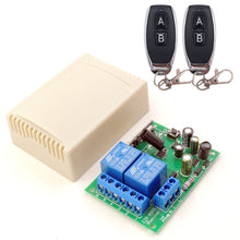 Carica l'immagine nel visualizzatore di Gallery, DieseRC Interruttore remoto wireless 433 Mhz RF ricevitore relè a 2 canali AC 220V 230V 240V 110V con 2 telecomandi per 