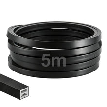 Carica l'immagine nel visualizzatore di Gallery, Profilo LED in silicone nero, 5 m, pannello acustico, striscia LED flessibile IP65, impermeabile, diffusore a canale, pr