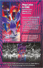 Carica l'immagine nel visualizzatore di Gallery, Pokémon: miniscatola da collezione Megaeroi (Mega Latias) del GCC Pokémon (un foglio di adesivi, una carta con l’illustrazione della miniscatola e due buste di espansione)