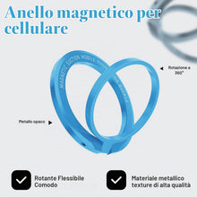 Carica l'immagine nel visualizzatore di Gallery, Supporto Magnetico ad Anello per Cellulare per MagSafe (blu) - Anello e Supporto Ruotabile a 360°, Compatibile con iPhon