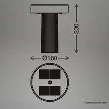 Carica l'immagine nel visualizzatore di Gallery, BRILONER - Poga lampada da tavolo senza fili, pannello solare, touch dimmer continuo, ip44, cavo usb-c, lampada solare d
