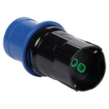 Carica l'immagine nel visualizzatore di Gallery, FANTON 78100-E Adattatore industriale blu da spina CEE a presa schuko/bipasso universale, spina 2P+T 16A 220V IP44, per 