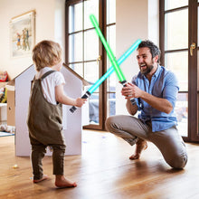 Carica l'immagine nel visualizzatore di Gallery, Lightsaber RGB a 7 Colori Modificabili,Laser Telescopiche Lightsaber Giocattolo,Manico Lunghezza Regolabile 41-80 cm,Sou