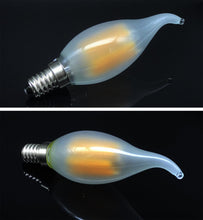 Carica l'immagine nel visualizzatore di Gallery, Lampadina Filamento LED Candela Fiamma E14 4W Equivalenti 40W, 400Lm, Bianca Calda 2700k, Lampadine Candela E14 per Lamp