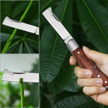 Carica l'immagine nel visualizzatore di Gallery, Coltello Da Innesto Pieghevole in Acciaio Inossidabile - Cesoia Da Giardino per Taglio Piante