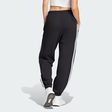 Carica l'immagine nel visualizzatore di Gallery, Adidas Femme Essentials 3-Stripes French Terry Cuffed Pants, Black/White, L