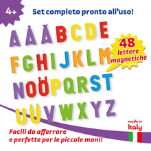 Carica l'immagine nel visualizzatore di Gallery, Quercetti Refill 48 Letters, Lettere Magnetiche per Bambini 4+ anni, Giochi Educativi, Giochi Magnetici per Bambini Colo