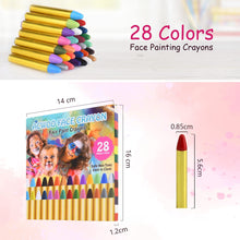 Carica l'immagine nel visualizzatore di Gallery, ACWOO Body Painting, 28 Colori Face Painting, Kit Pittura Pancia Face Painting Trucchi, Coloranti Naturale e Sicuro, Fes