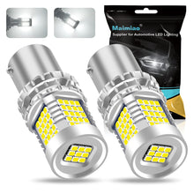 Carica l'immagine nel visualizzatore di Gallery, 2Pcs Bianco 1156 BA15S P21W luce retromarcia led Lampadina, 12-24V 3400LM 2016 89SMD Canbus Senza Errori e senza sfarfal