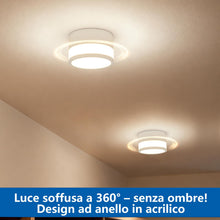 Carica l'immagine nel visualizzatore di Gallery, ZIZZLER 2 Faretti Led Bianchi da Soffitto, Impermeabile IP44, Faretto per Cucina Interni Corridoio, 12W 1100LM, Plafonie