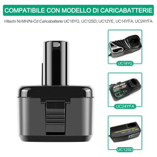 Carica l'immagine nel visualizzatore di Gallery, 3,5Ah 12V Ni-MH EB1212S Sostituire Batteria per Hitachi 12V EB1214L EB1214S EB1220BL EB1220HL EB1220HS EB1220RS EB1222HL