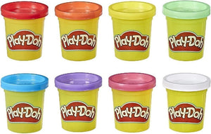 Hasbro Play-Doh Pack Rainbow, Idea Regalo di Halloween per Bambini e Bambine da 2 anni in su, Confezione da 8 Vasetti Arcobaleno Colori Assortiti, Pasta da Gioco Creativo non Tossica