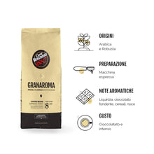 Carica l'immagine nel visualizzatore di Gallery, Caffè Vergnano 1882 Caffè in Grani Granaroma- 1 confezione da 1 Kg
