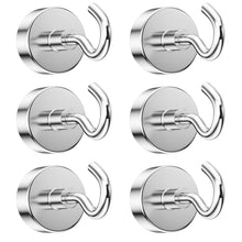 Carica l'immagine nel visualizzatore di Gallery, Newaner 6 Pezzi 20MM ganci magnetici 12KG forza, gancio magnetico staccabili potente ideale, ganci magnetici rotondi al 