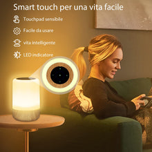 Carica l'immagine nel visualizzatore di Gallery, Görvitor Lampada da Comodino Senza Fili, Touch Luce Notturna Bambini Led, Batteria Lampada Led Ricaricabile con 8 RGB C