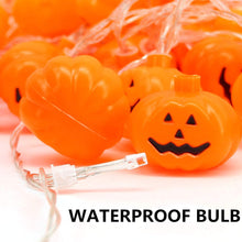 Carica l&#39;immagine nel visualizzatore di Gallery, Zucca di Luci Stringa Halloween 3Meters 20 LED Lanterna Zucca Stringa per Feste Halloween Luci Perfette per Halloween