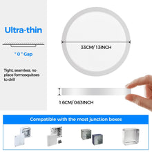 Carica l'immagine nel visualizzatore di Gallery, Peasur Plafoniera LED Soffitto, 3000/3500/4000/5000/6500K 24W IP54 Impermeabile Lampada da Soffitto, Sottile Plafoniera 