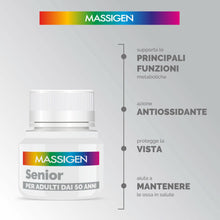 Carica l'immagine nel visualizzatore di Gallery, Massigen - Senior, Integratore Multivitaminico e Multiminerale per Over 50, Soddisfa il Fabbisogno Nutrizionale, con Coe