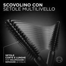 Carica l'immagine nel visualizzatore di Gallery, L'Oréal Paris Mascara Volumizzante, Ciglia a Ventaglio, Sguardo più Ampio, Adatto a Occhi Sensibili, Arricchito con 5% S