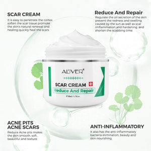 Cicatrici Crema, Scar cream Rimuovere Cicatrici Chirurgiche, Cicatrici Acne i Smagliature Veloce Efficace Su Cheloide, Ustione, Bruciatura