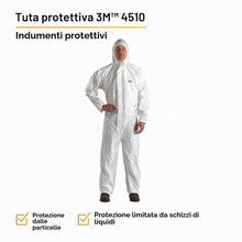 Carica l'immagine nel visualizzatore di Gallery, 3M™ 4510 Indumento di protezione 5/6, Laminato , bianco, taglia L
