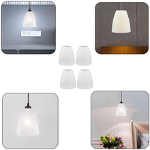 Carica l'immagine nel visualizzatore di Gallery, Paralume Cilindrico in Plastica Bianco, 4 Pezzi, Stile Rustico, per Lampada da Scrivania (Bianco, 30mm)