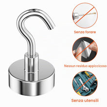 Carica l'immagine nel visualizzatore di Gallery, Newaner 6 Pezzi 20MM ganci magnetici 12KG forza, gancio magnetico staccabili potente ideale, ganci magnetici rotondi al 