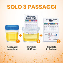 Carica l'immagine nel visualizzatore di Gallery, Test Antidroga Urine 14 in 1 | Droga Test 14 Sostanze Rilevate