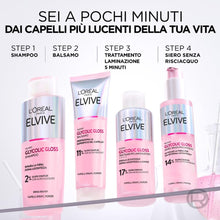 Carica l'immagine nel visualizzatore di Gallery, L'Oréal Paris Elvive Glycolic Gloss Trattamento Laminazione, 200 ml