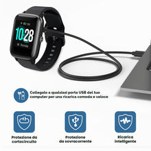 Carica l'immagine nel visualizzatore di Gallery, Amzpas per Smartwatch Magnetico Caricatore 2 Pin 2.84 mm,Caricabatterie Universale Cavo di Ricarica USB C Caricatore Oro