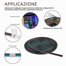 Carica l'immagine nel visualizzatore di Gallery, 10M RGBW 5pin Cavo Elettrico di Prolunga Calibro 22 5 Core con Connettori per Striscia a LED RGBW, Luci a Nastro, Lampad