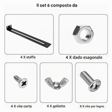 Carica l'immagine nel visualizzatore di Gallery, Kit di Riparazione Cassetti: Kit di Riparazione Cassetti in Metallo, Fibbia per Cassetti Base in Confezione da 4, Kit di