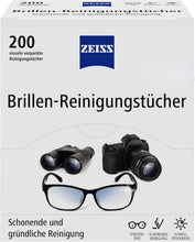 Carica l'immagine nel visualizzatore di Gallery, Zeiss 200 salviette per la pulizia degli occhiali (confezionate