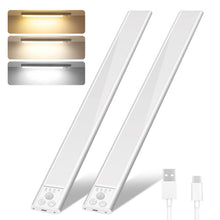 Carica l'immagine nel visualizzatore di Gallery, flintronic 2 Pezzi Luce LED Sottopensile Cucina, 20CM Luce con Sensore di Movimento, 3 Temperature Colore 4 Luminosità, 