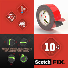 Carica l'immagine nel visualizzatore di Gallery, Scotch Fix Extreme Nastro per Montaggio da Esterni, Nero, 19 mm x 1,5 m, 1 Rotolo/Confezione, la confezione può variare