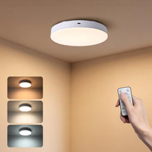 Carica l'immagine nel visualizzatore di Gallery, MERTTURM Ø19.5CM Plafoniera Sensore di Movimento con Telecomando, 10000mAh Plafoniera Ricaricabile, 3 Temperature di Col
