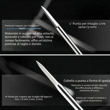 Carica l'immagine nel visualizzatore di Gallery, Set di punte da trapano per intaglio del legno per utensili rotanti Dremel, 6 pezzi, accessori per trapano per incisione