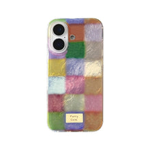 Carica l'immagine nel visualizzatore di Gallery, Reownest Custodia per iPhone 17, Cover Morbida con Motivo a Scacchi Colorato Dopamine, Design Estetico Carino, Antigraff