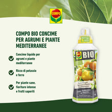 Carica l'immagine nel visualizzatore di Gallery, COMPO BIO Concime Liquido Per Agrumi e Piante Mediterranee, 1L