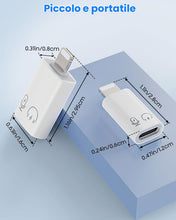 Carica l'immagine nel visualizzatore di Gallery, Adattatore Audio per DJI Mic da USB-C a Lightning/da Lightning a USB-A